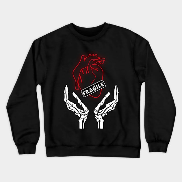 Fragile Heart Crewneck Sweatshirt by jessycroft